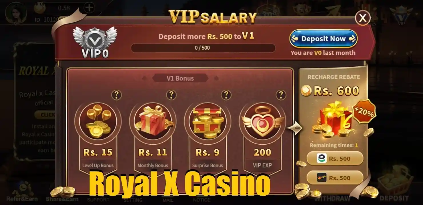 Royal X Casino VIP Bonus