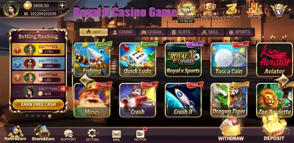 Royal X Casino New Games